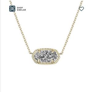 Gold and platinum drusy Kendra Scott Necklace